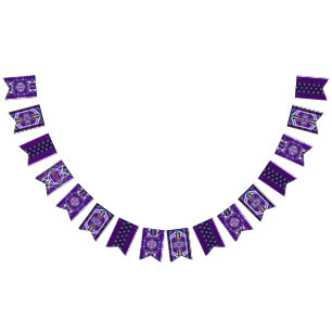 Purple W3 Bunting