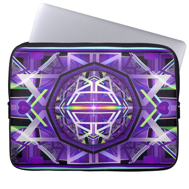 Purple W3 Laptop Sleeve (Front)