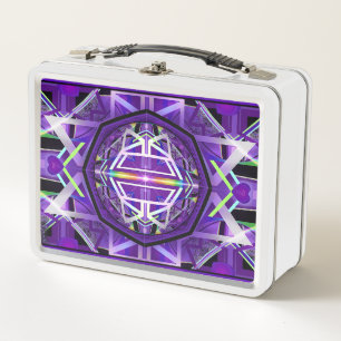 Purple W3 Metal Lunch Box