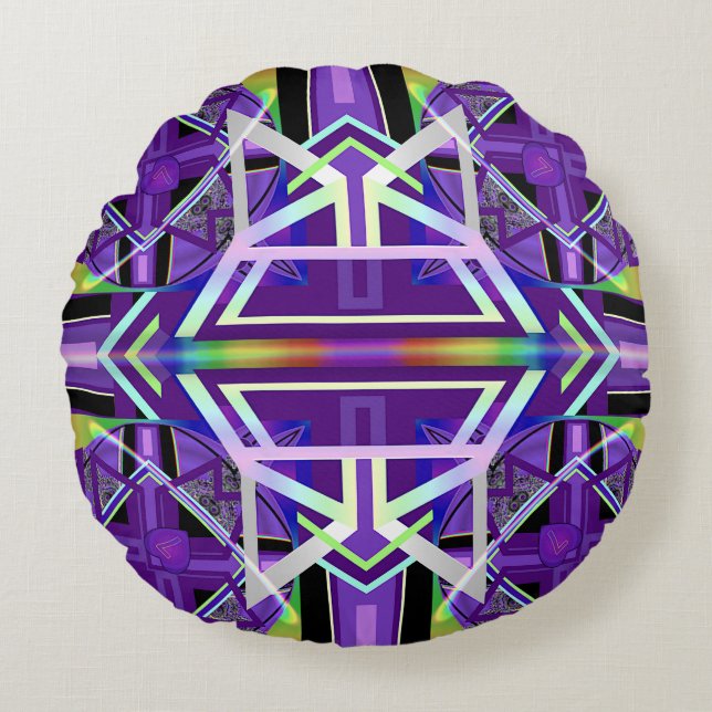 Purple W3 Round Cushion (Front)