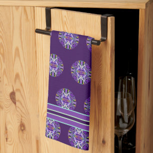 Purple W3 Tea Towel