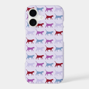Purple Walking Cat Pattern