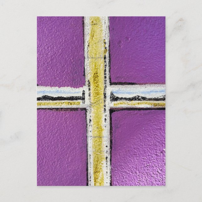  Purple Wall Cross Postcard (Front)