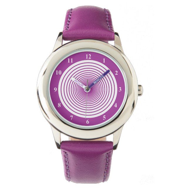 Purple Watch with Circles - Choose Colours (Front)