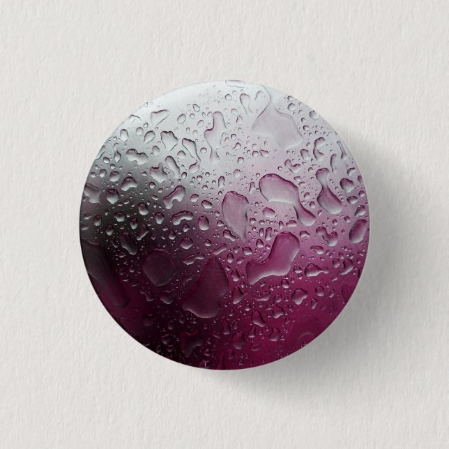purple water 3 cm round badge (Front)
