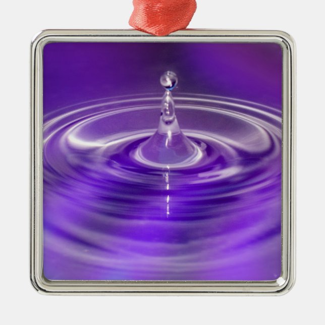 Purple Water Drop Metal Tree Decoration (Front)