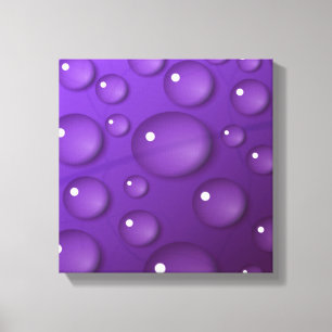 Purple Water Drop Pattern Canvas Print