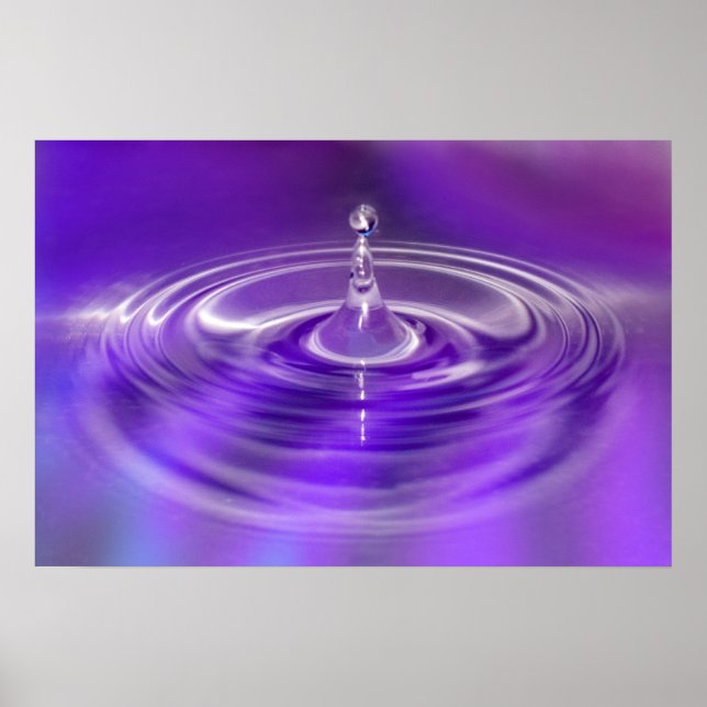 Purple Water Drop Poster (Front)