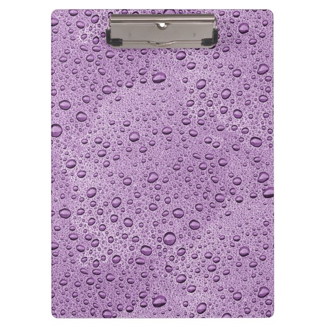 Purple water droplets clipboard (Front)