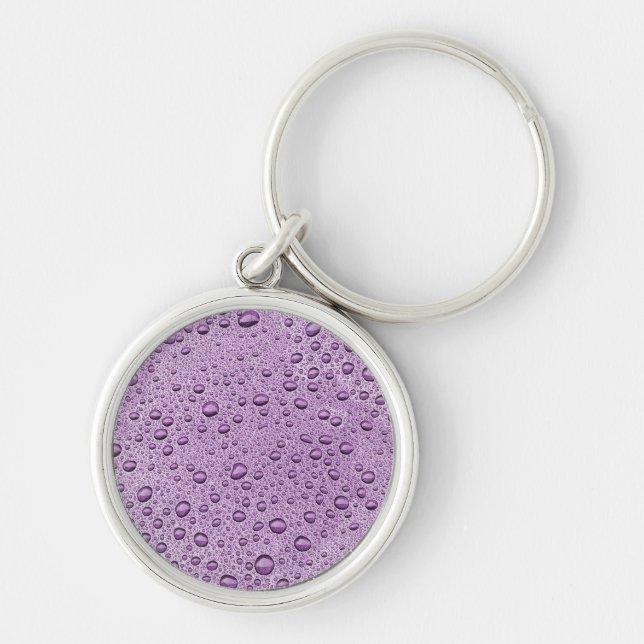 Purple water droplets key ring (Front)