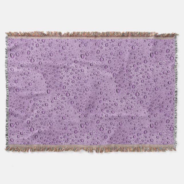 Purple water droplets throw blanket (Front)
