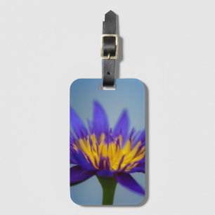 Purple Water Lily Luggage Tag