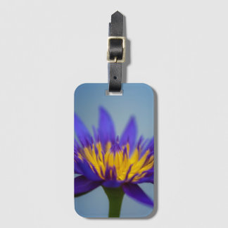 Purple Water Lily Luggage Tag