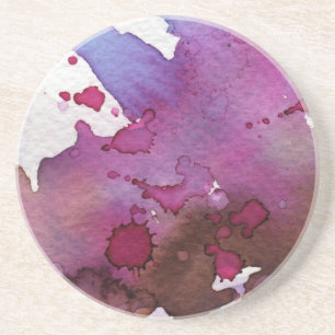 Purple Watercolor Background Coaster