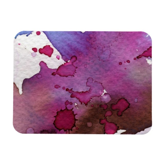 Purple Watercolor Background Magnet (Horizontal)