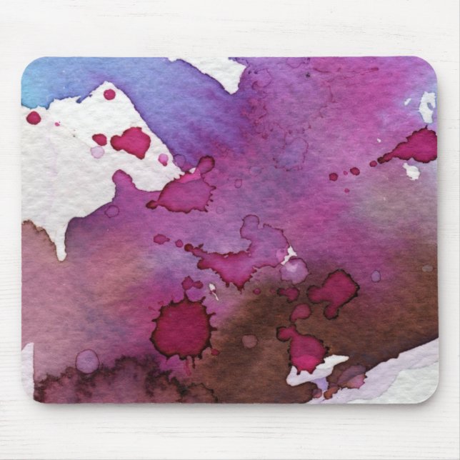 Purple Watercolor Background Mouse Pad (Front)