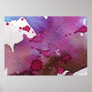 Purple Watercolor Background Poster
