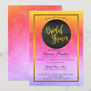 Purple Watercolor Bridal Shower Vintage Classic Invitation
