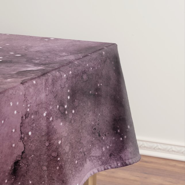 Purple Watercolor Celestial Sky Tablecloth (In Situ)