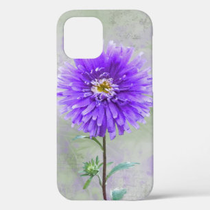 Purple Watercolor Dahlia iPhone 12 Case