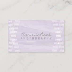 Purple Watercolor Deco Business Card