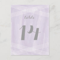 Purple Watercolor Deco Table Number