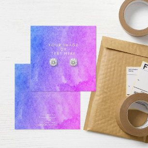 Purple watercolor earring holder