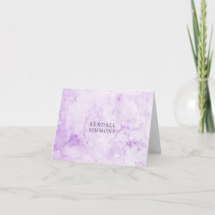 Purple Watercolor Elegant Note Card