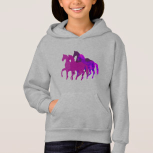 Purple Watercolor Fantasy Horse Back Riding