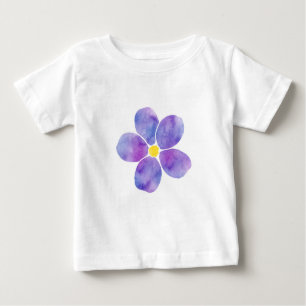 'Purple Watercolor Flower 2' Baby T-Shirt