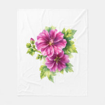 Purple Watercolor Flower Illustration 