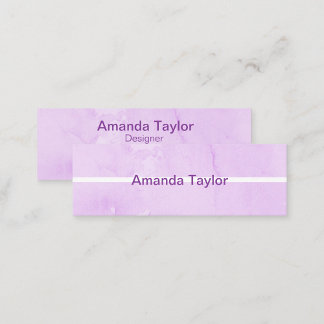 Purple Watercolor Minimalist design business card