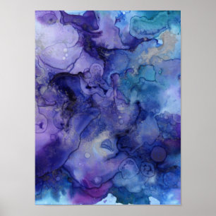 Purple watercolor poster