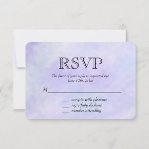 Purple Watercolor RSVP Card