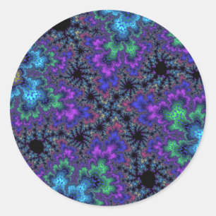 Purple Watercolor Speckle Classic Round Sticker