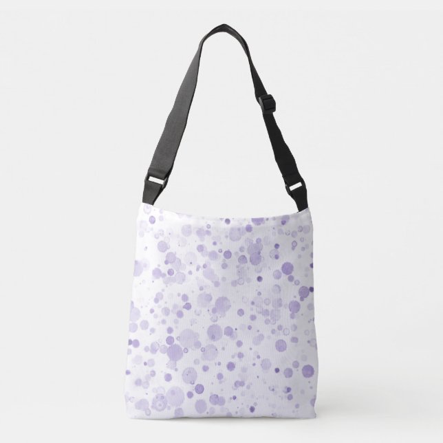 Purple Watercolor Splash Crossbody Bag (Front)