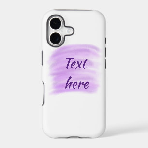 Purple watercolor splashes add text here custom pe