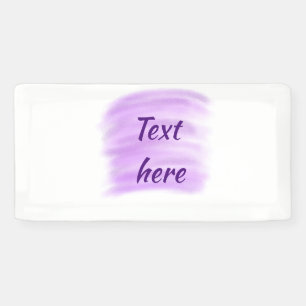 Purple watercolor splashes add text here custom pe banner
