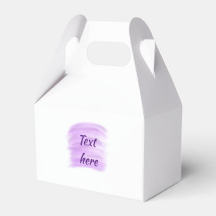 Purple watercolor splashes add text here custom pe favour box