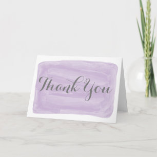 Purple Watercolor Thank You Card