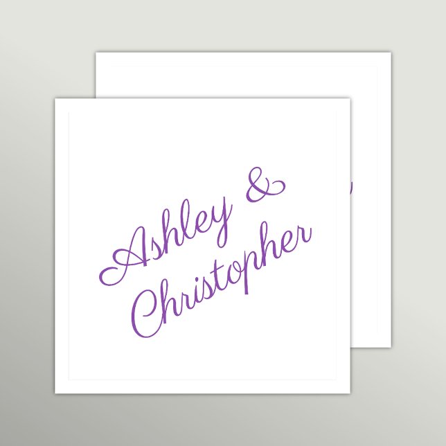 Purple Watercolor Wildflower Cocktail Party Napkin (Creator Uploaded)