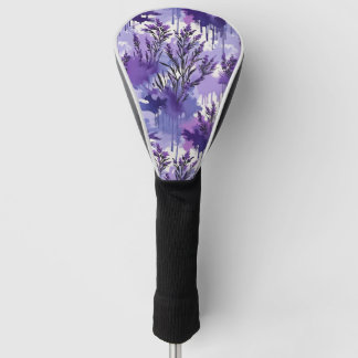 Purple Watercolor with Florals Golf Head Cover