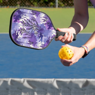 Purple Watercolor with Florals Pickleball Paddle