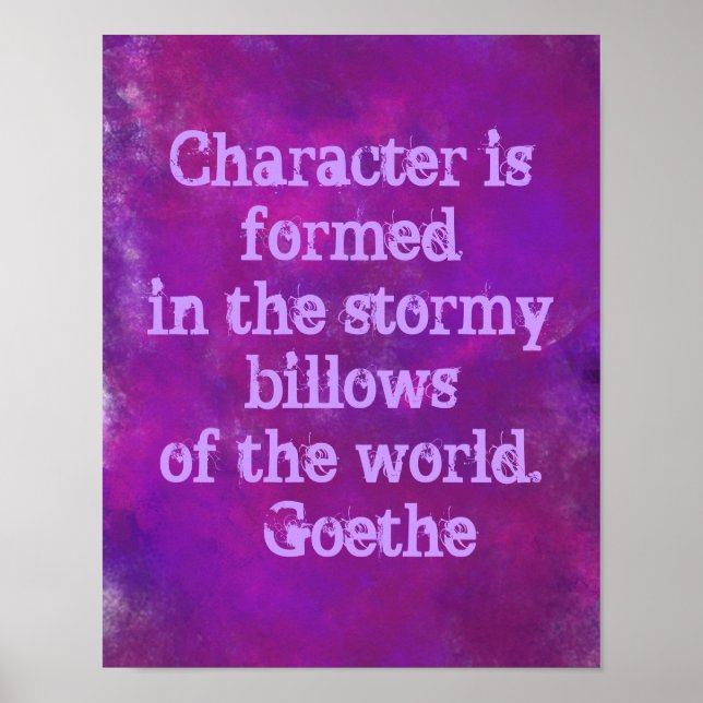 Purple Watercolor with Quote Poster (Front)