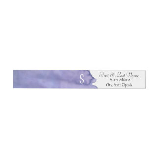 Purple Watercolor Wrap Address Labels