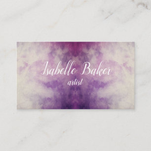 Purple Watercolour business card