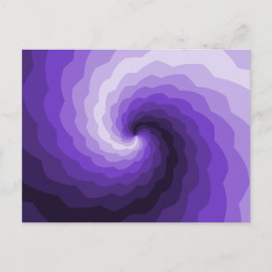 Purple Wave Abstract Digital Design Postcard
