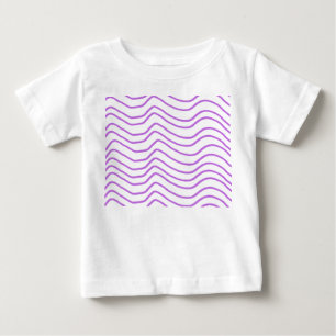 Purple Wave Pattern Kids T-Shirt