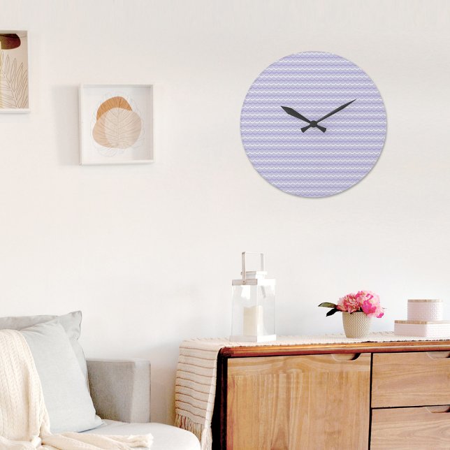 Purple Wave Pattern Wall clock (Creator Uploaded)
