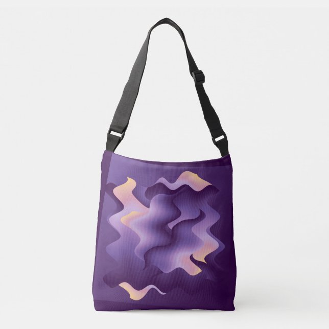 Purple waves crossbody bag (Front)